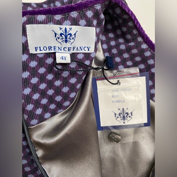 FLORENCE FANCY Purple Corduroy Jane Girls Dress Brand new size 4 - Picture 8 of 11